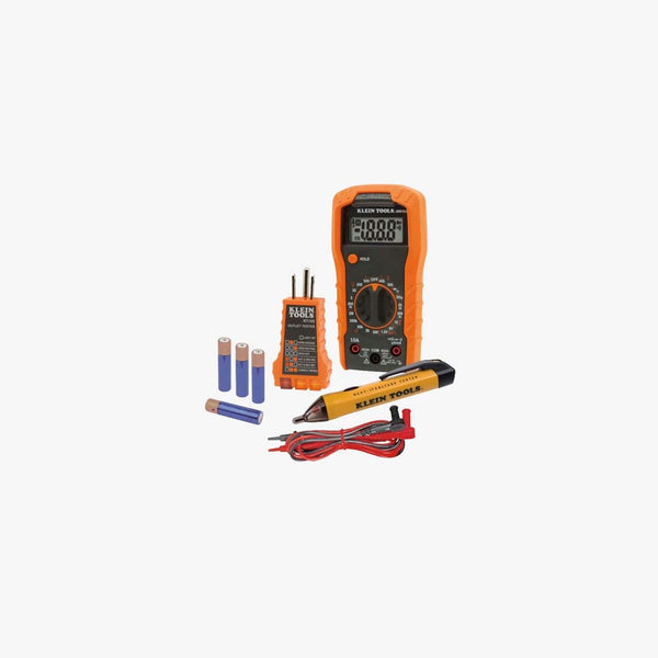 69149P Electrical Test Kit with Digital Multimeter, Noncontact Voltage Tester and Electrical Outlet Tester, Leads and Batteries