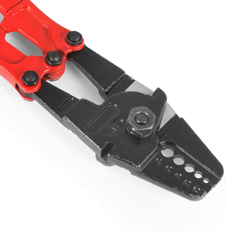 VEVOR Hand Swager Crimper 24 Inch,Swaging Tool 5 Cavity 1/16" 3/32" 1/8" 5/32" 3/16",Hand Cimping Tool for Copper Aluminum Oval Sleeves and Stop Sleeves,Wire Rope Crimping Tool Swage Tool Long Hand