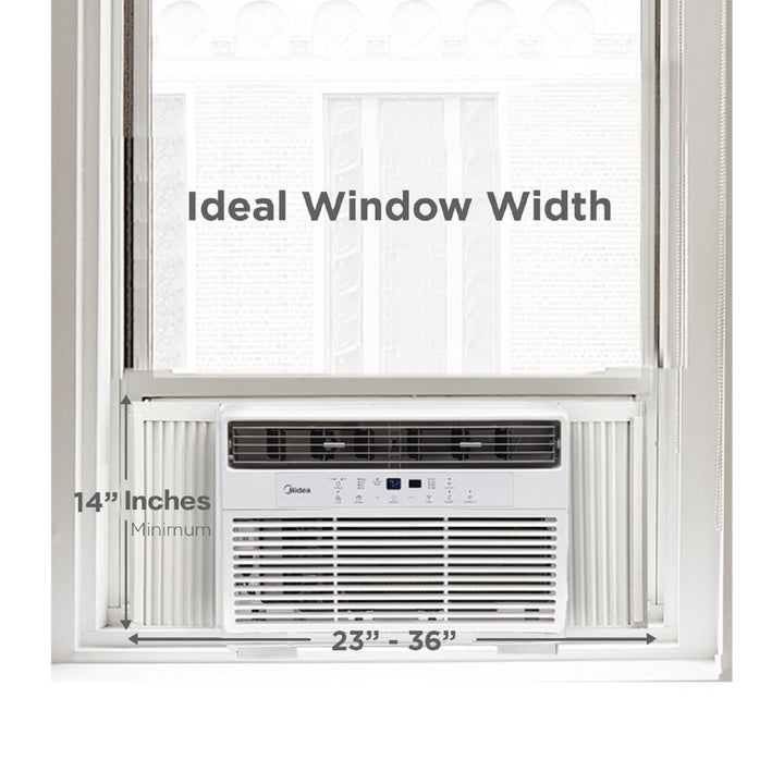 8,000 BTU 115V Smart Window Air Conditioner with Comfort Sense Remote, White, MAW08S1WWT