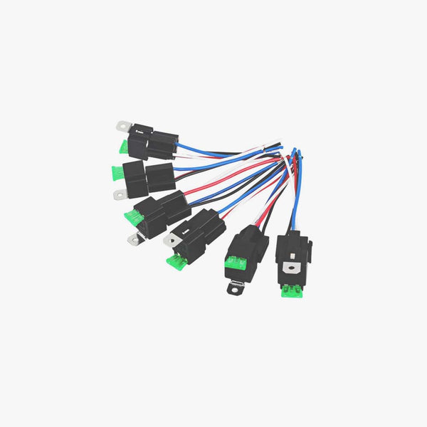 6X Relay Switch Replacement Parts Easy to Install Electrical Harness Set for Equipment Appliances Automotive Vehicle - 12V
