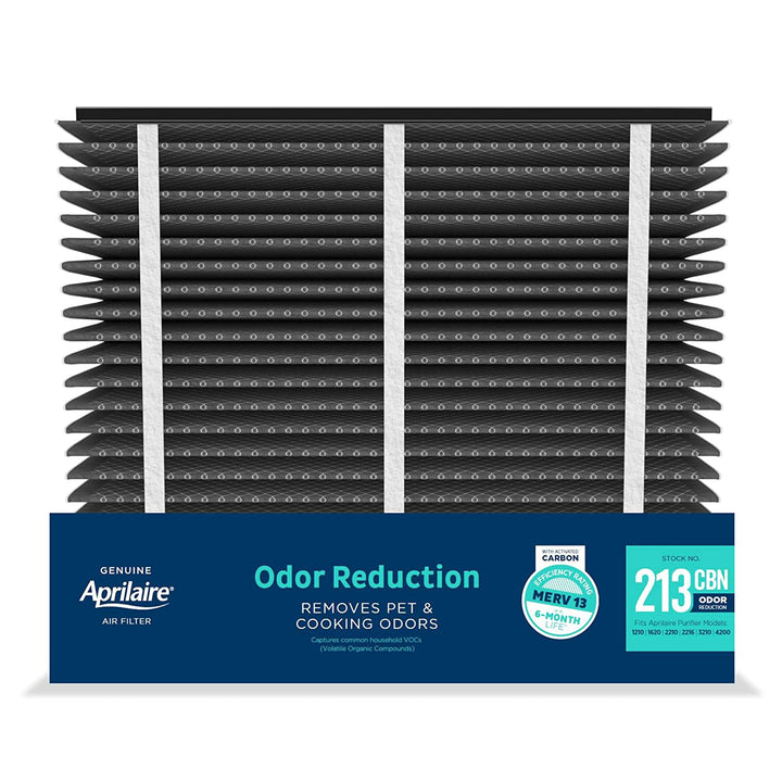 Aprilaire 213CBN Replacement Filter for Aprilaire Whole House Air Purifiers - MERV 13 with Carbon, Healthy Home Allergy + Odor Reduction, 20X25X4 Air Filter (Pack of 2)