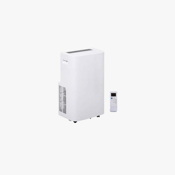 12000 BTU Portable Air Conditioner with Cooling, Dehumidifying, Ventilating Function, Remote Control, & LED Display, White
