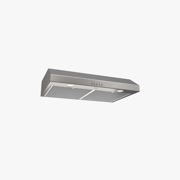 BCSQ130SS Three-Speed Glacier Under-Cabinet Range Hood with LED Lights ADA Capable, 1.5 Sones, 375 Max Blower CFM, 30", Stainless Steel