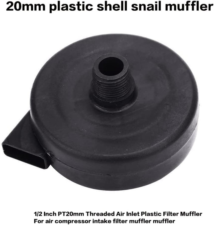 Air Compressor Silencer Snail Silencer Air Filter 16Mm 3/8Pt Air Intake Silencer Compressor Pump Accessories Stationary Air Compressors