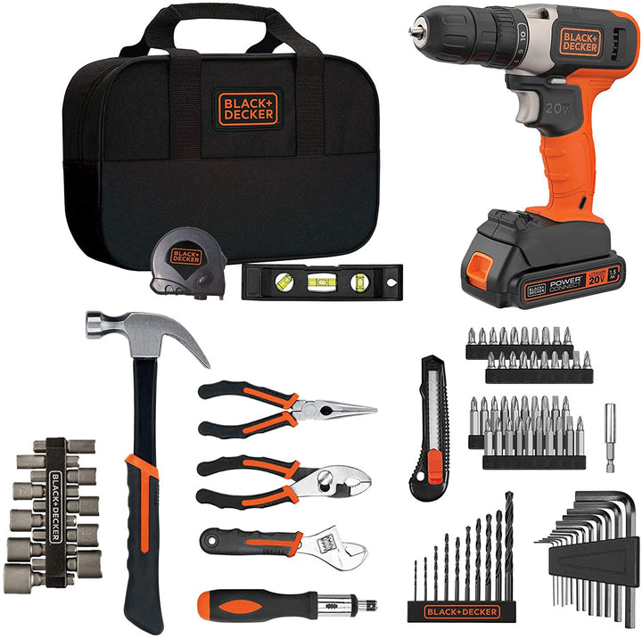 Home Tool Kit with 20V MAX Drill/Driver, 83-Piece (BDPK70284C1AEV)