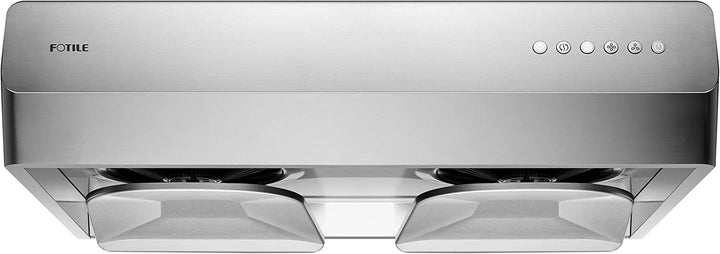 FOTILE Pixie Air UQS3001 30” Stainless Steel under Cabinet Range Hood, 800 EQUIV. CFM Kitchen over Stove Exhaust Vent with LED Lights Dual AC Motors and Mechanical Buttons
