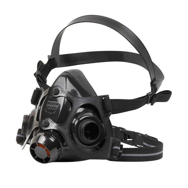North by Honeywell 7700 Series Niosh-Approved Half Mask Silicone Respirator, Small (770030S), Black