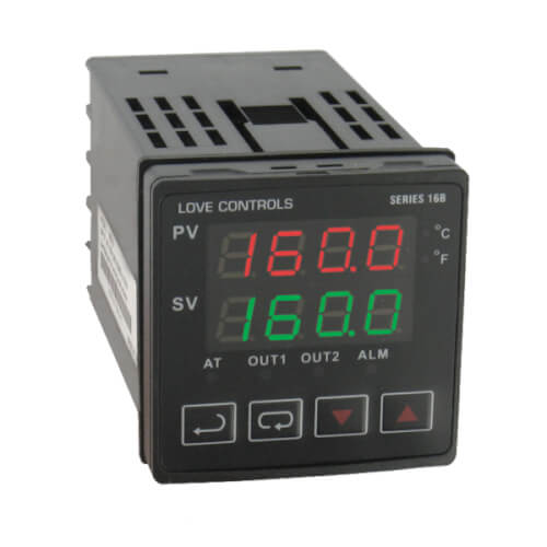 1/16 DIN Temperature/Process Controller, Relay Output 1 & 2 (100 to 240 VAC)