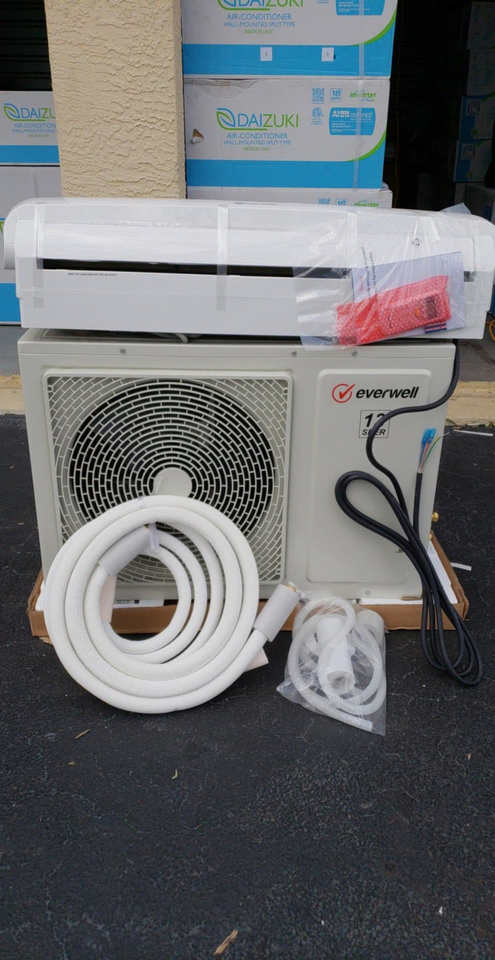 Everwell 12000 BTU 16 SEER 220V Ductless Mini Split Air Conditioner AC Heat Pump