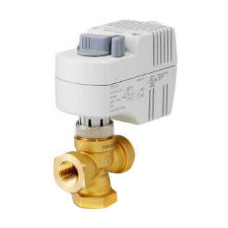 1" NPT 3-Way Diverting Zone Valve, Modulating 0-10 Vdc, Fail-in-Place Actuator, 7.0 Cv (24V)