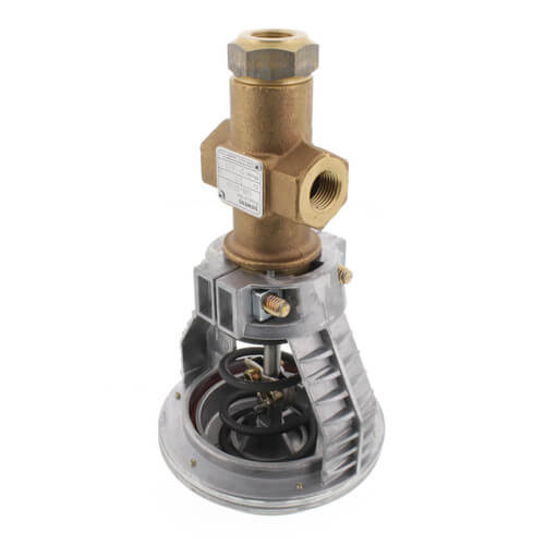 1" 3-Way Stainless Steel Mixing Valve Actuator, Equal Percentage/Linear, F x F, 4" 3-8 psi (10.0 Cv)