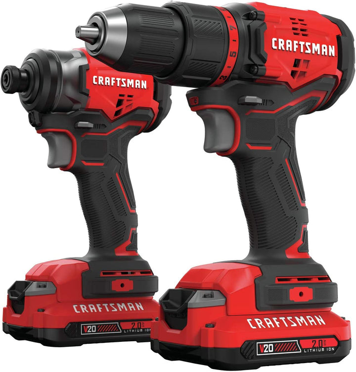 V20 MAX Cordless Drill and Impact Driver, Power Tool Combo Kit with 2 Batteries and Charger (CMCK210C2)