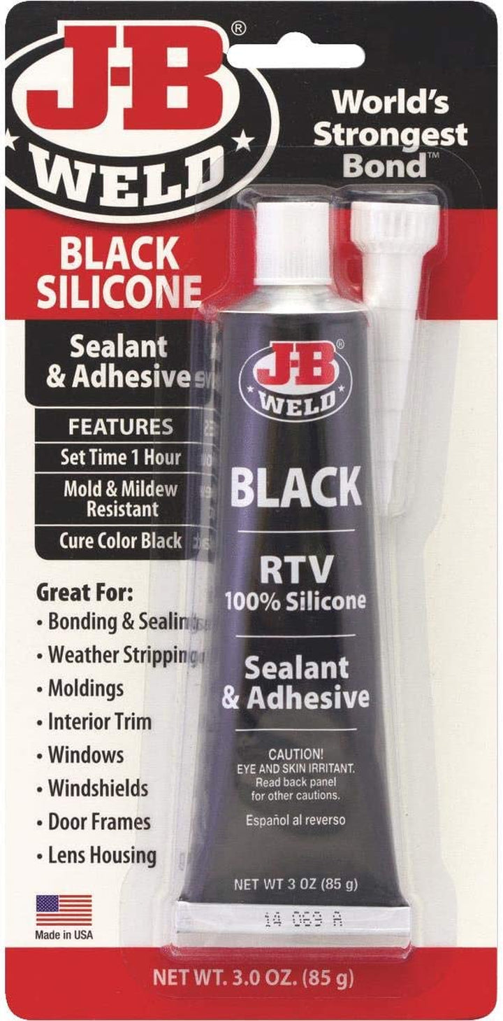 J-B Weld 31319 RTV Silicone Sealant and Adhesive - Black - 3 Oz.
