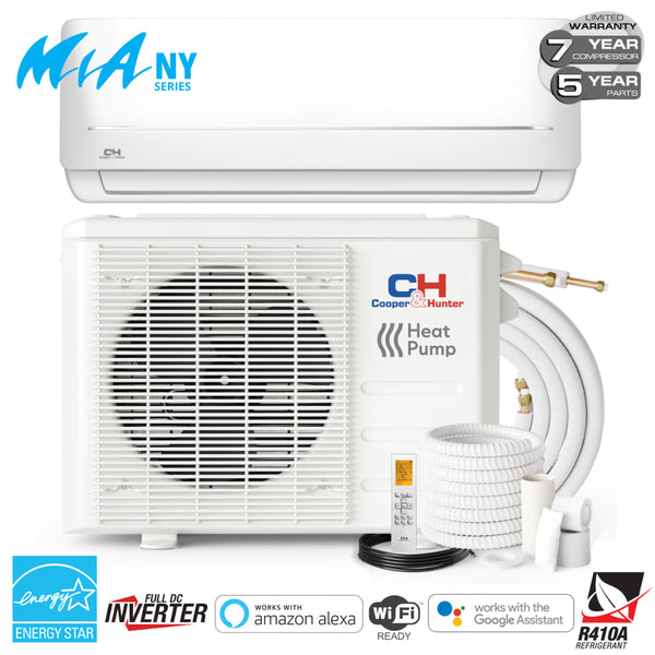12000 BTU Ductless Mini Split Air Conditioner Heat Pump Wall Mount up to 20 SEER 115V with Installation KIT