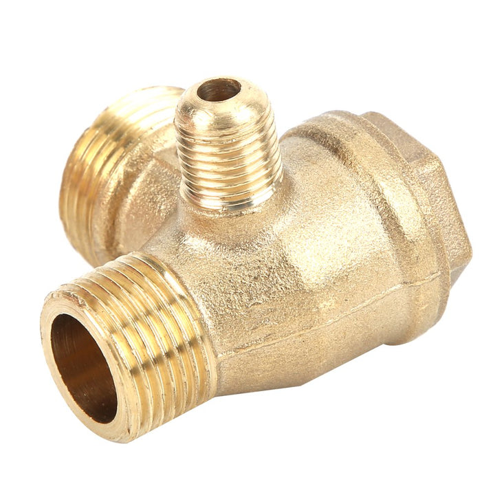 Cut-Off Valve,1‑Way Valve Brass Mute No‑Oil Check Valve 1/2 3/8 M10 Air Compressor Accessories,Check Valve