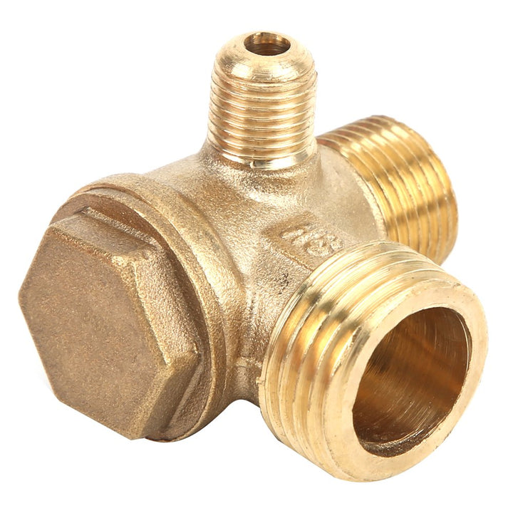 Cut-Off Valve,1‑Way Valve Brass Mute No‑Oil Check Valve 1/2 3/8 M10 Air Compressor Accessories,Check Valve