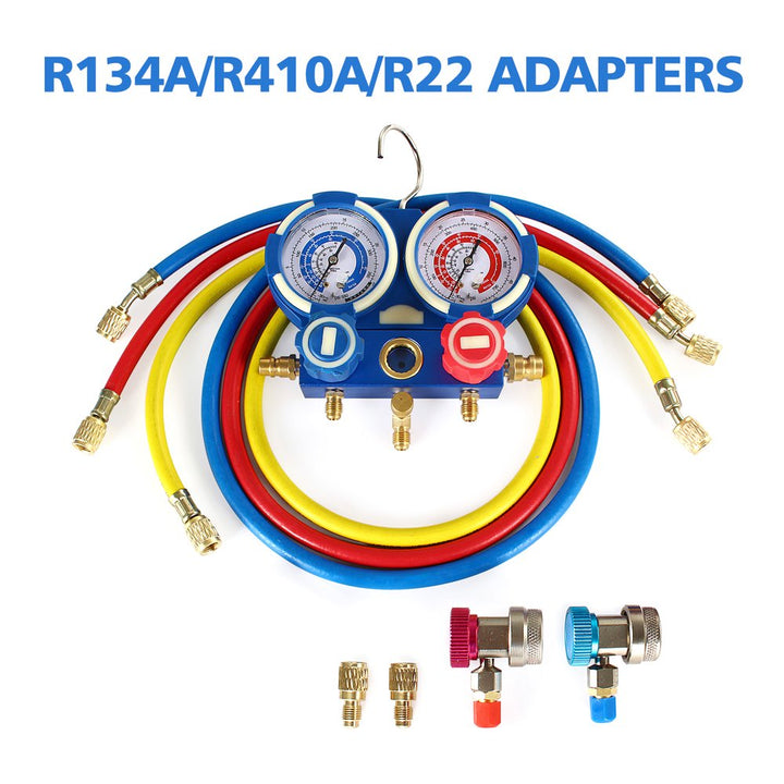 HVAC A/C Air Refrigeration Kit AC Manifold Gauge Set Brass for R134A R410A R22 and More