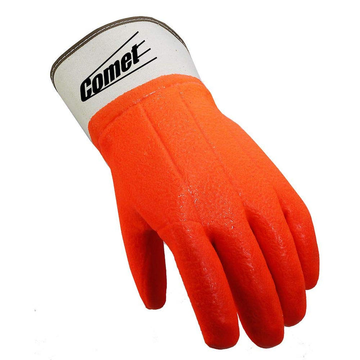 Comet Insulated PVC Coated Gloves Safety Cuff Orange 12 Pack