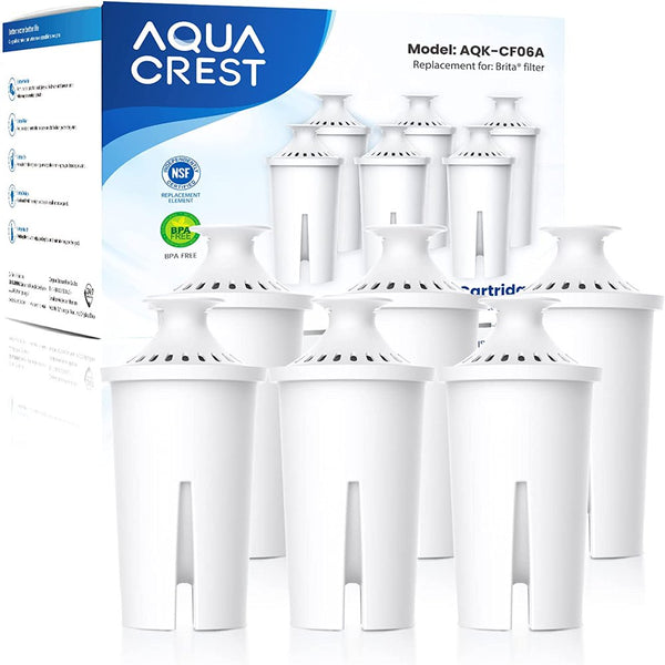(6 Pack)Replacement for Brita® Pitchers & Dispensers Pitcher Water Filter Brita® Classic OB03, Mavea 107007, 35557 by