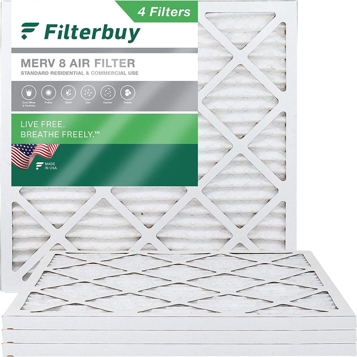 20X20X1 MERV 8 Pleated HVAC AC Furnace Air Filters (4-Pack)