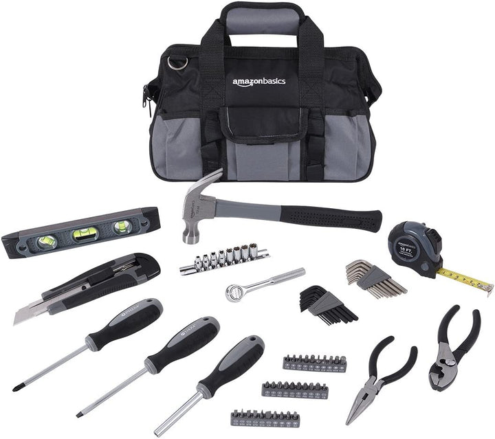 65 Piece Home Basic Repair Tool Kit Set with Bag