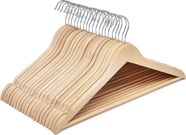 Wood Suit Clothes Hangers - Natural, 30-Pack