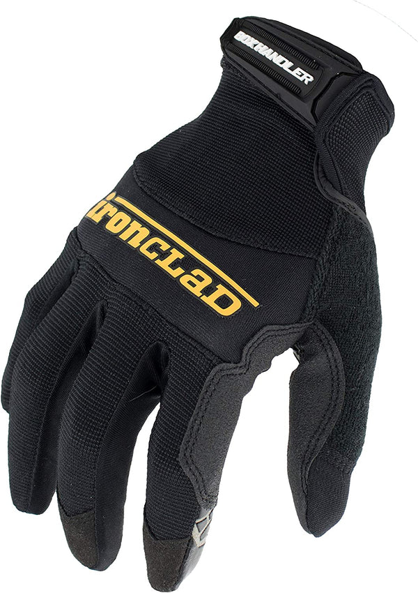 Box Handler Work Gloves BHG, Extreme Grip, Performance Fit, Durable, Machine Washable, (1 Pair), Black