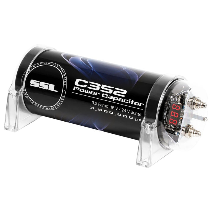 C352 3.5 Farad Car Audio Capacitor - for Energy Storage to Enhance Bass Demand from Audio System, Use with Amplifier Stereo Subwoofer