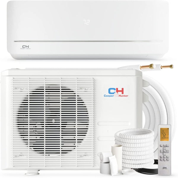 Cooper & Hunter 12,000 BTU 115V 19 SEER Ductless Mini Split Air Conditioner and Heat Pump Wifi Ready 1 TON, MIA NG Series + 16 Ft Installation Kit