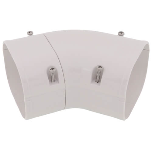 2.75" 45° to 90° Adjustable Slimduct Flat Elbow (White)