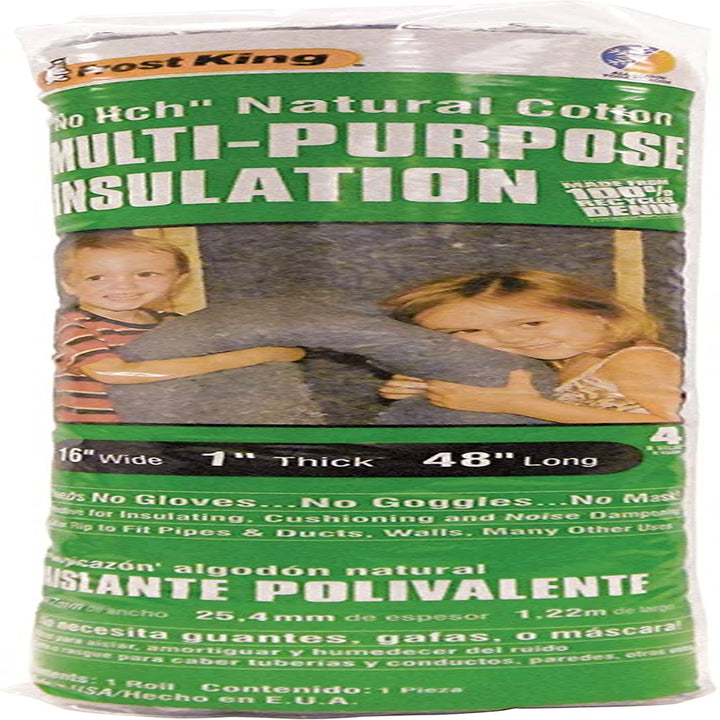 CF1 "No Itch" Natural Cotton Multi-Purpose Insulation, 16 X 1 X 48-Inch
