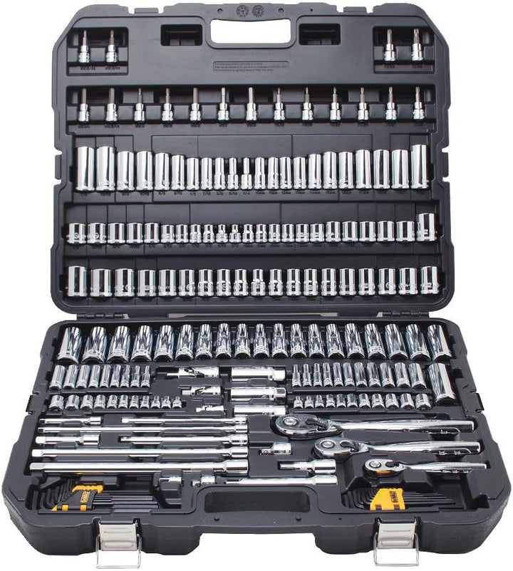 Mechanics Tool Set, SAE and Metric, 1/2, 1/4, 3/8 Drive Sizes, 192-Piece (DWMT75049)