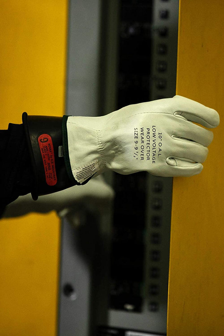 Class 0 Black Rubber Voltage Insulating Gloves, Max. Use Voltage 1000V AC/1500V DC (GC0B10)