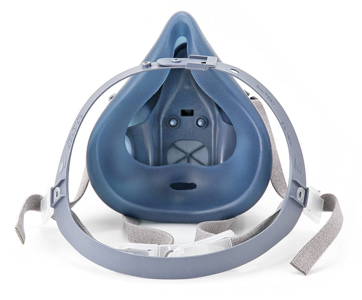 Reusable Respirator, Half Face Piece 7501, Use with Bayonet Cartridges/Filters (Not Included) for Gases, Vapors, Dust, Small Size