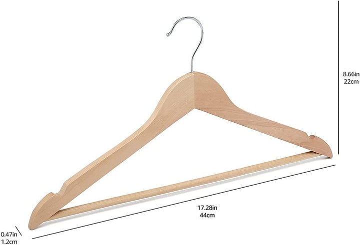 Wood Suit Clothes Hangers - Natural, 30-Pack