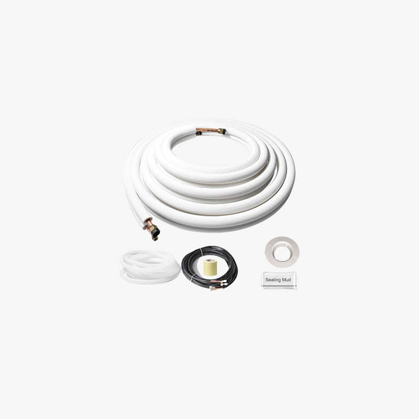 Mini Split Installation Kit 25Ft Mini Split Line Set Insulated Coil Copper Pipes 1/4 &3/8 Inch Ac Copper Tubing for Air Conditioner HVAC Refrigeration and Heating Pump System Equipment