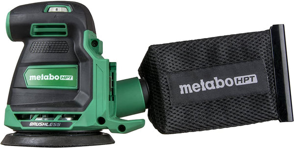 Metabo HPT 18V Multivolt™ Cordless 5-Inch Random Orbit Sander | Tool Only - No Battery | Variable Speed | Brushless Motor | Electric Brake | SV1813DAQ4