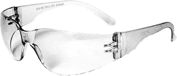 Clear Safety Glasses, Scratch-Resistant, Wraparound, One Size