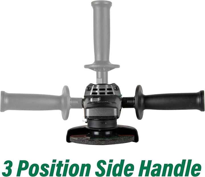 Metabo HPT Angle Grinder | 4-1/2-Inch | 12 Amp | AC Brushless Motor | Variable Speed | 3-Position Side Handle | G12VE2