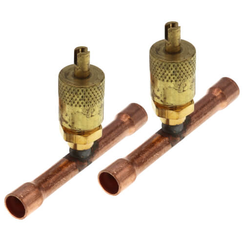 1/4" Flare Copper Access Tee on 1/4" Copper Tube (Pack of 2)