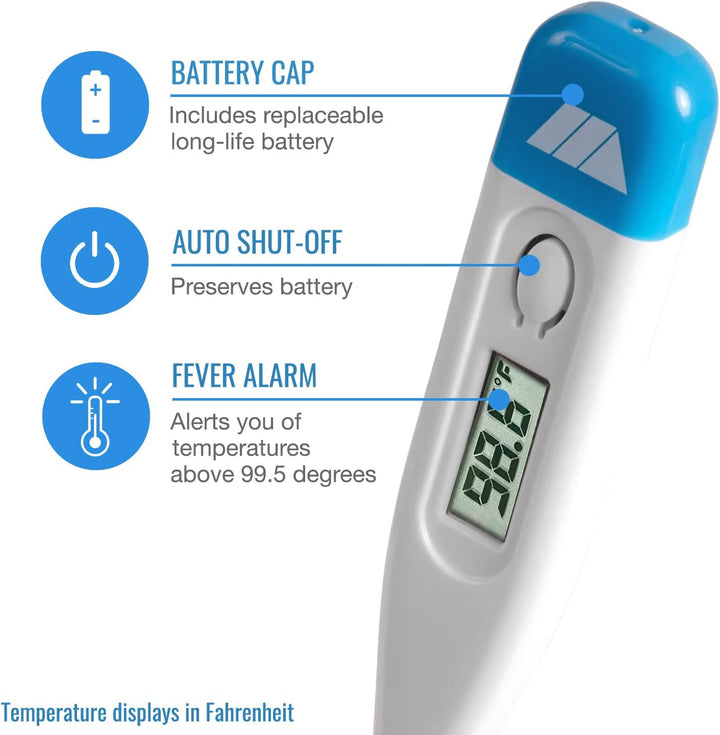 Digital Thermometer for Adults, Thermometer for Adults, Children and Babies, Oral Thermometer, FSA HSA Eligible Thermometer, Underarm Thermometer, Temperature Thermometer, 60 Seconds Readings