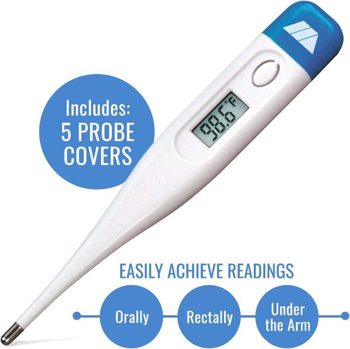 Digital Thermometer for Adults, Thermometer for Adults, Children and Babies, Oral Thermometer, FSA HSA Eligible Thermometer, Underarm Thermometer, Temperature Thermometer, 60 Seconds Readings
