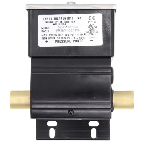 Wet/Wet Differential SPDT Pressure Switch, 1/4" FNPT, NEMA 4X (10 - 25 PSI)