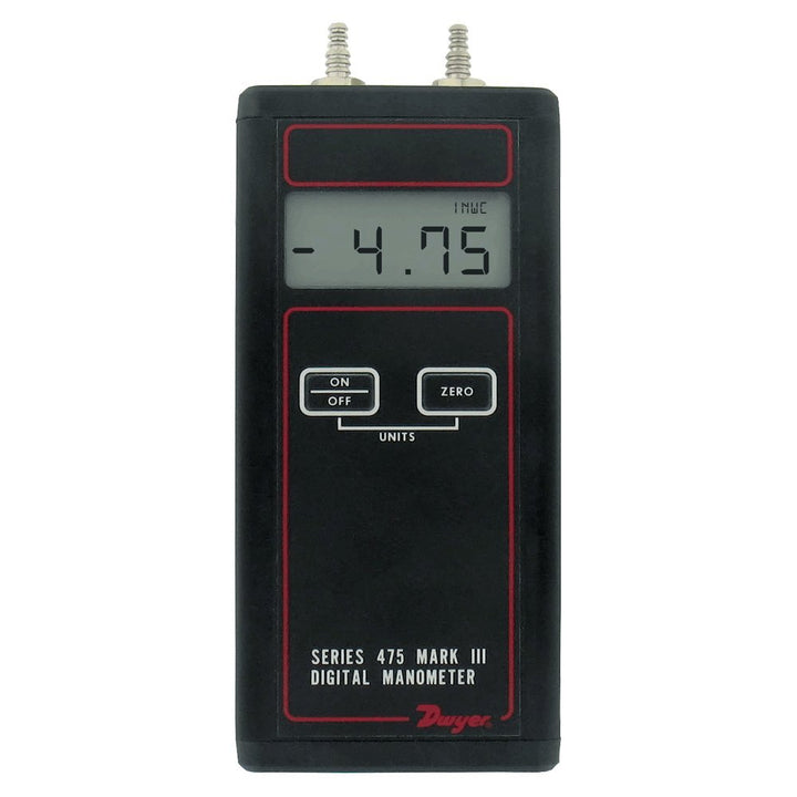 Dwyer® Handheld Digital Manometer, 475-3-FM, 0-200" W.C. (49.82 Kpa)