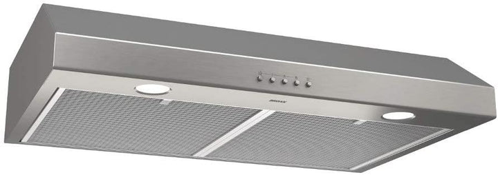 BCSQ130SS Three-Speed Glacier Under-Cabinet Range Hood with LED Lights ADA Capable, 1.5 Sones, 375 Max Blower CFM, 30", Stainless Steel