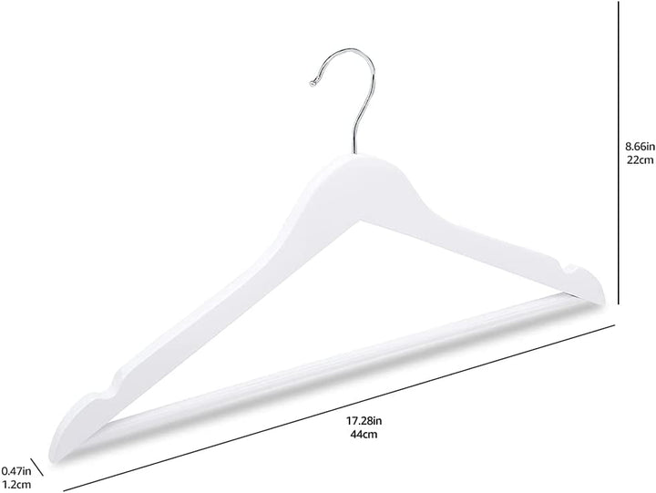 Wood Suit Clothes Hangers - White, 30-Pack
