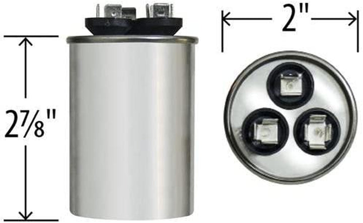 GE  Replacement for Capacitor 30/5 Uf 370 Volt 97F9833, 370V, 30/5 MFD, Dual Run, round Capacitor