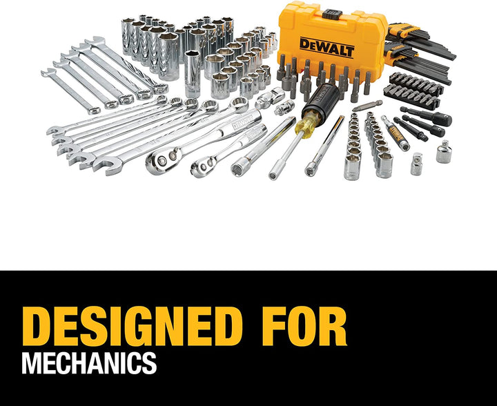 Mechanics Tools Kit and Socket Set, 142-Piece, 1/4 & 3/8" Drive, MM/SAE (DWMT73802)