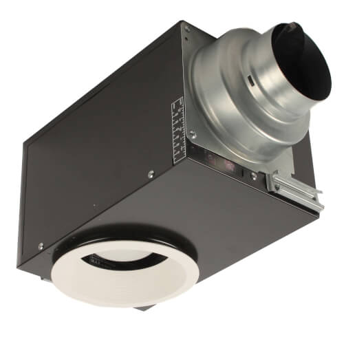 WhisperRecessed LED Ventilation Fan-Light, 0.8/1.0 Sone (80/66 CFM)