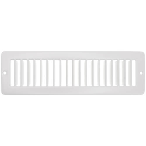 10" x 2" (Wall Opening Size) Toe-Space Grille (White)